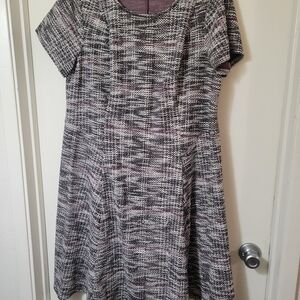 Dr1 Lane Bryant Black and White Textured Dress